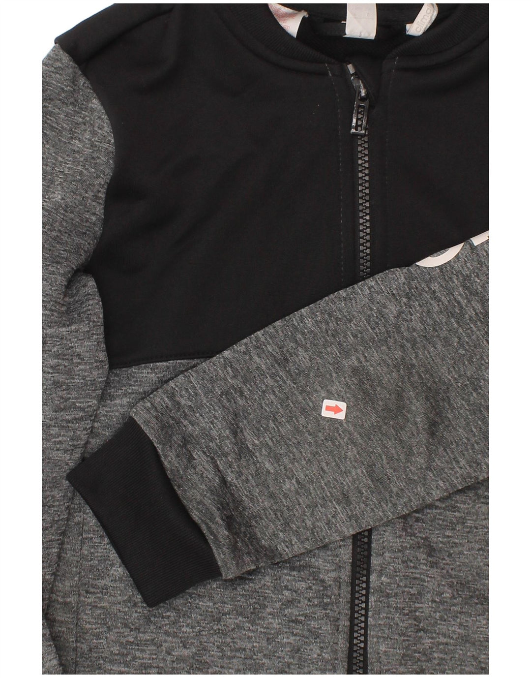 Jachetă de top pentru trening Climalite Adidas pentru băieți 7-8 ani, gri Colorblock