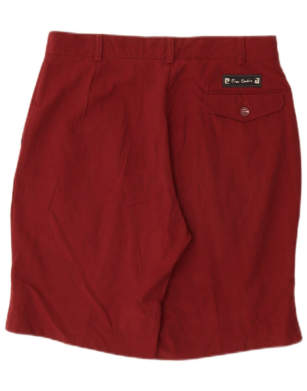 Pantaloni scurți chino pentru femei PIERRE CARDIN IT 42 Medium W30 Bumbac Burgundy