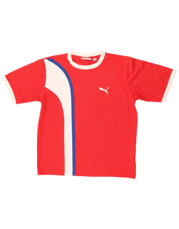 Tricou pentru bărbați Puma Top Medium Red Colorblock