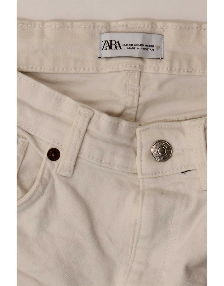 Blugi tăiați pentru femei Zara EU 40 Medium W30 L23 Alb