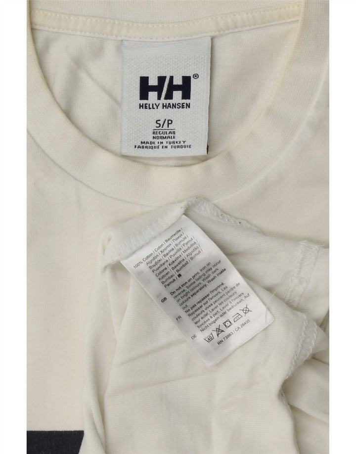 Tricou grafic Helly Hansen pentru bărbați Top mic, alb, bumbac