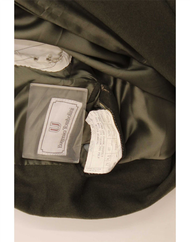 Jachetă vintage pentru bărbați cu 2 nasturi IT 52 XL Kaki Lână