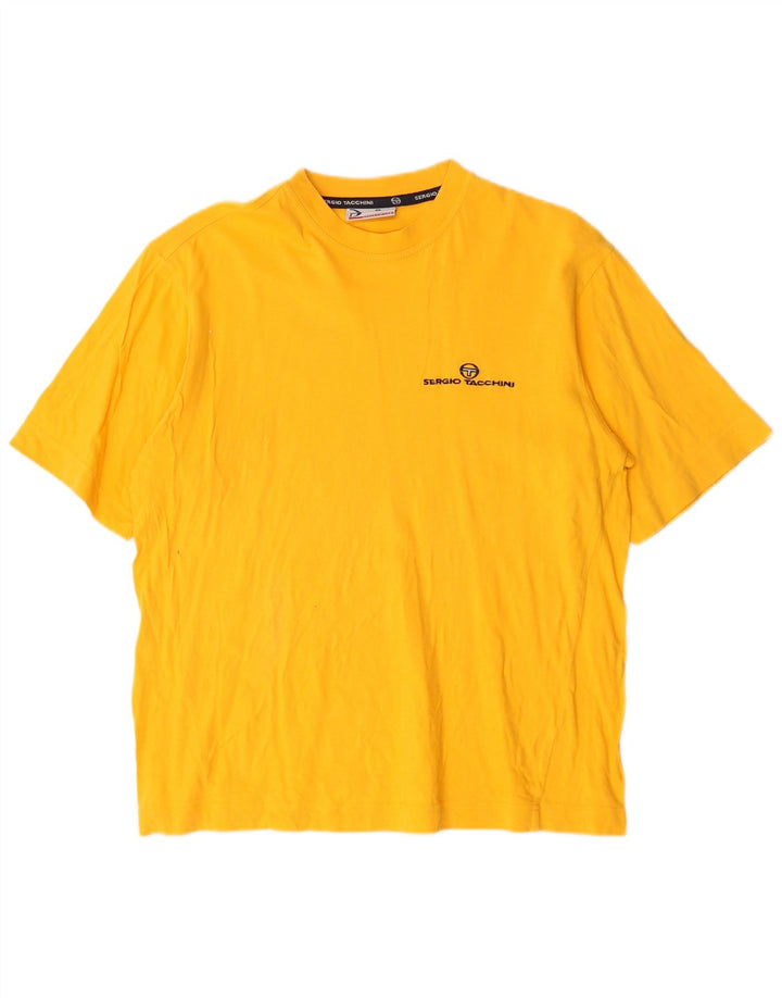 Sergio Tacchini Tricou Bărbați Top Bumbac Galben Mediu