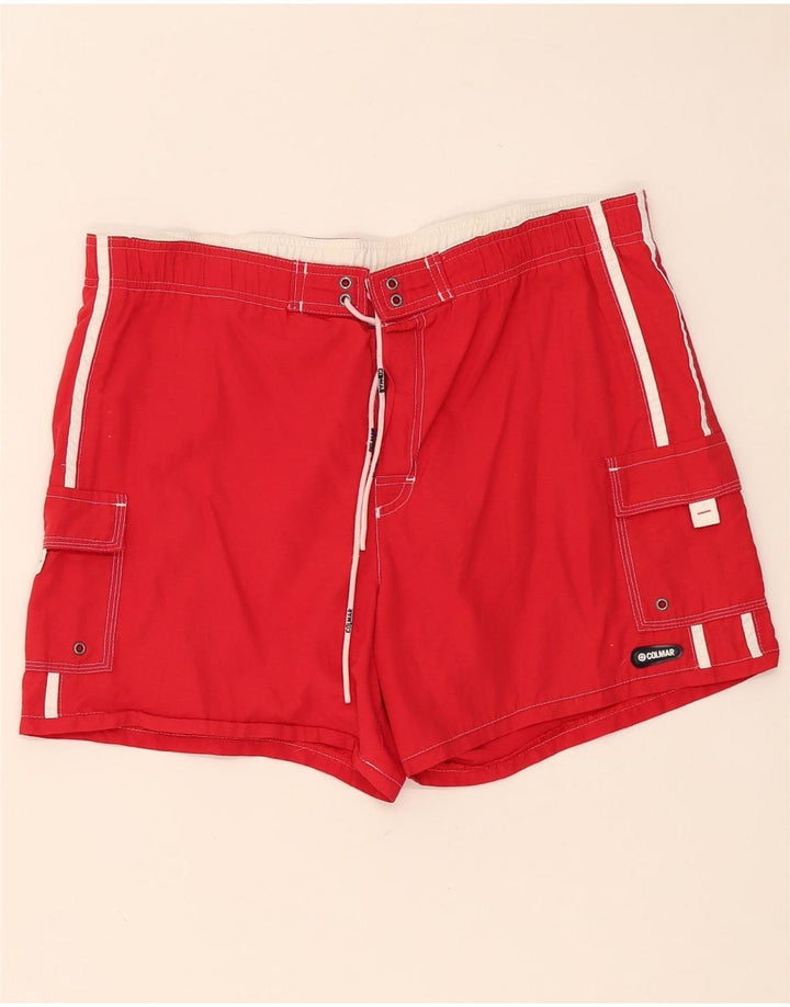 Pantaloni scurți de înot Colmar pentru bărbați IT 50, mari, roșii, poliamidă color bloc
