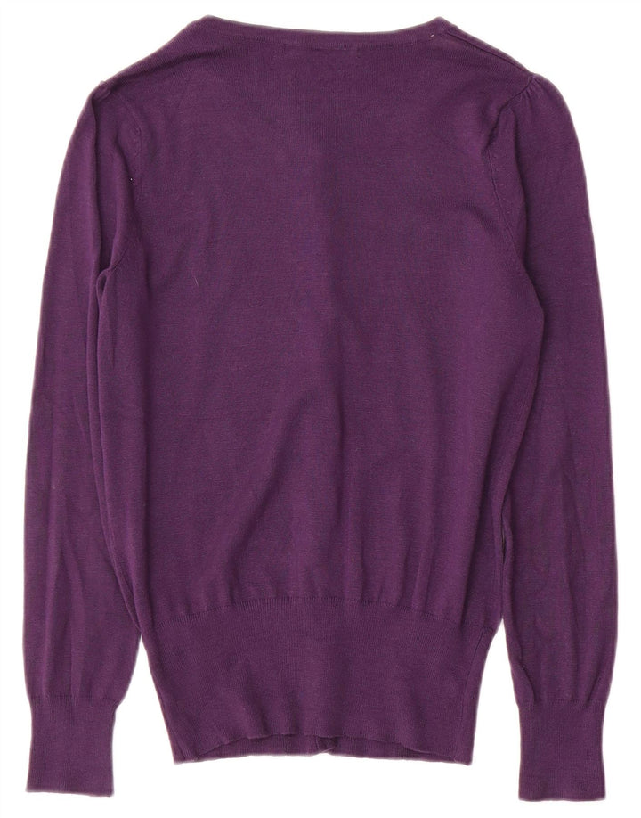 Pulover cardigan pentru femei Marks & Spencer UK 8 Small Viscose violet