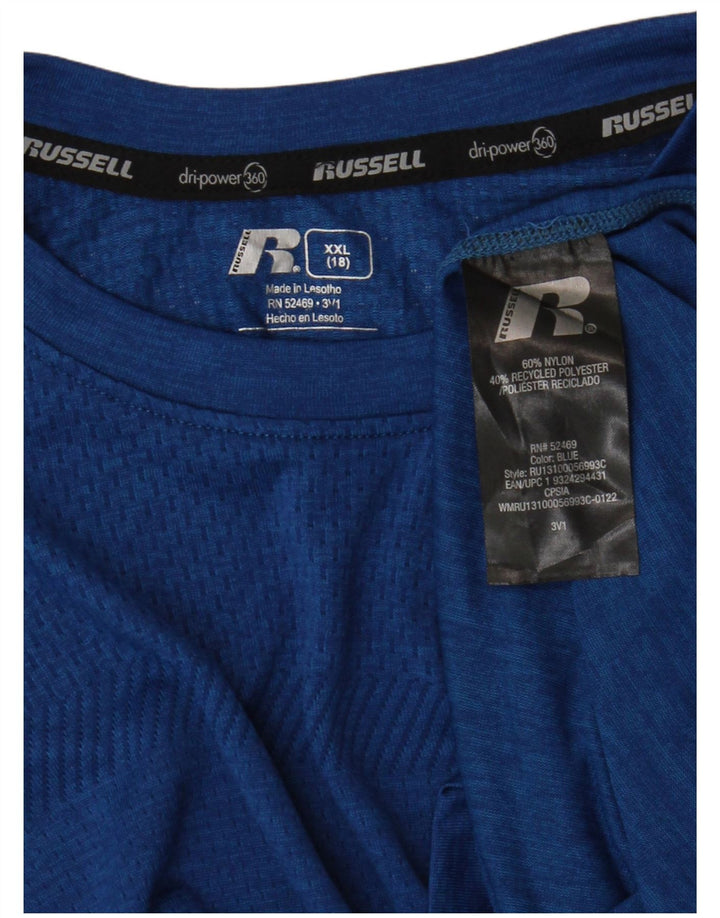 Tricou Russell Athletic pentru băieți Top 15-16 ani 2XL Blue Nylon