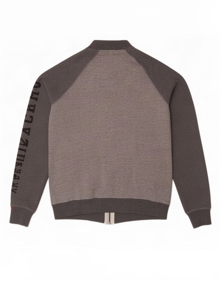 Jachetă de top pentru trening grafic Superdry pentru bărbați, mare, gri din bumbac color bloc