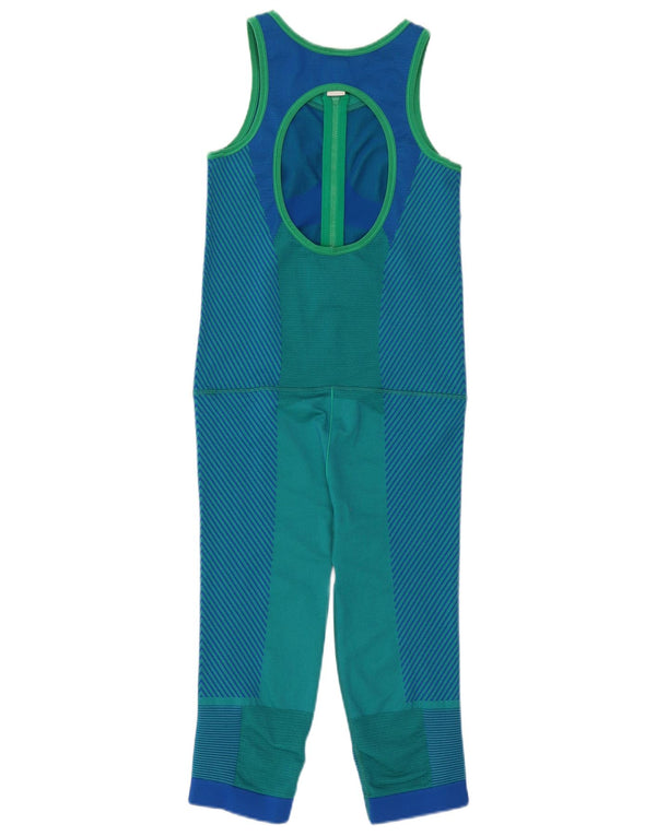 Salopetă fără mâneci Adidas pentru femei UK 8 Small Green Colorblock Nylon
