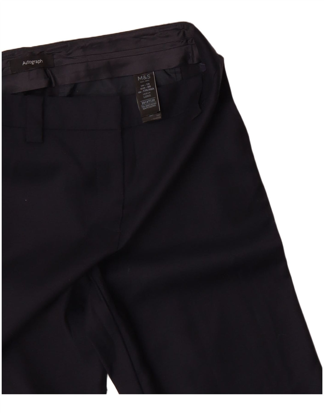 MARKS & SPENCER Pantaloni de costum pentru femei UK 10 Small W32 L33 Bleumarin
