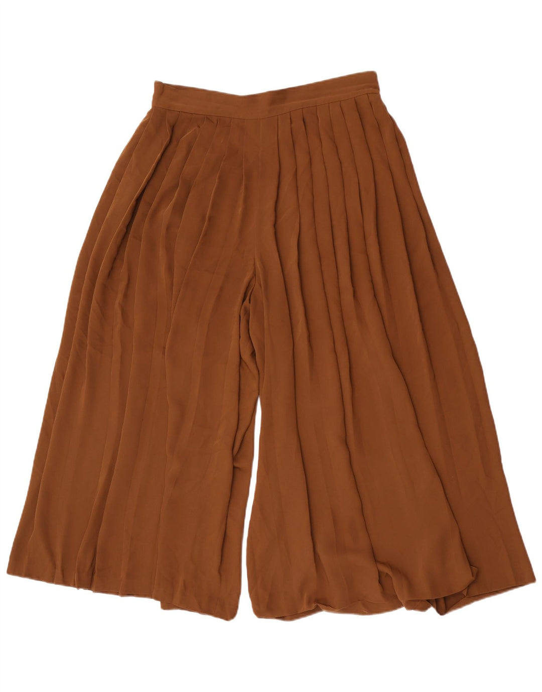 Massimo Dutti Pantaloni Capri pentru femei Cullotes L32 L22 Maro Poliester