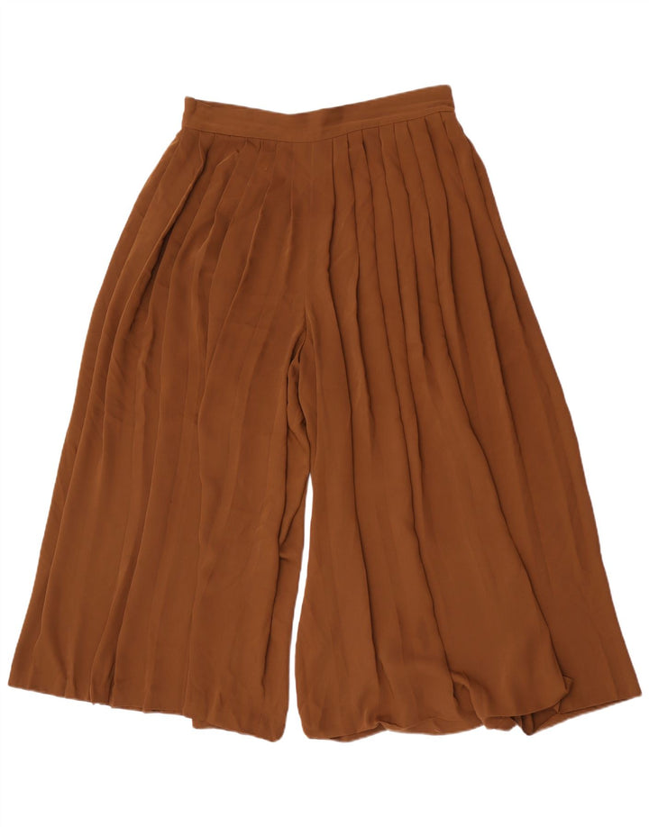 Massimo Dutti Pantaloni Capri pentru femei Cullotes L32 L22 Maro Poliester
