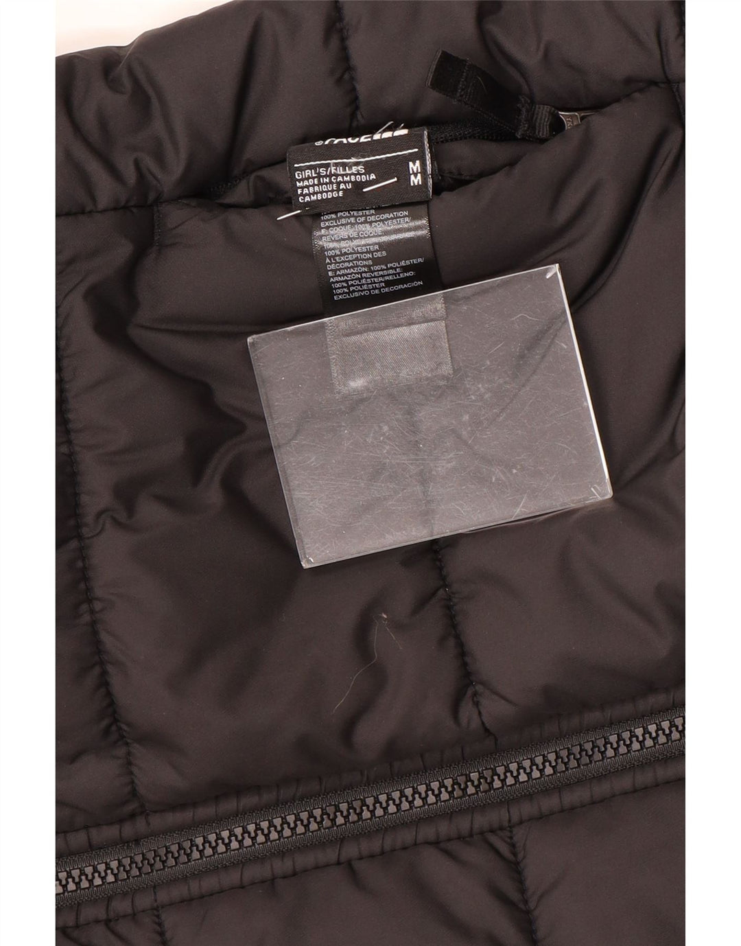 Jachetă căptușită cu glugă pentru fete THE NORTH FACE 9-10 ani mediu negru