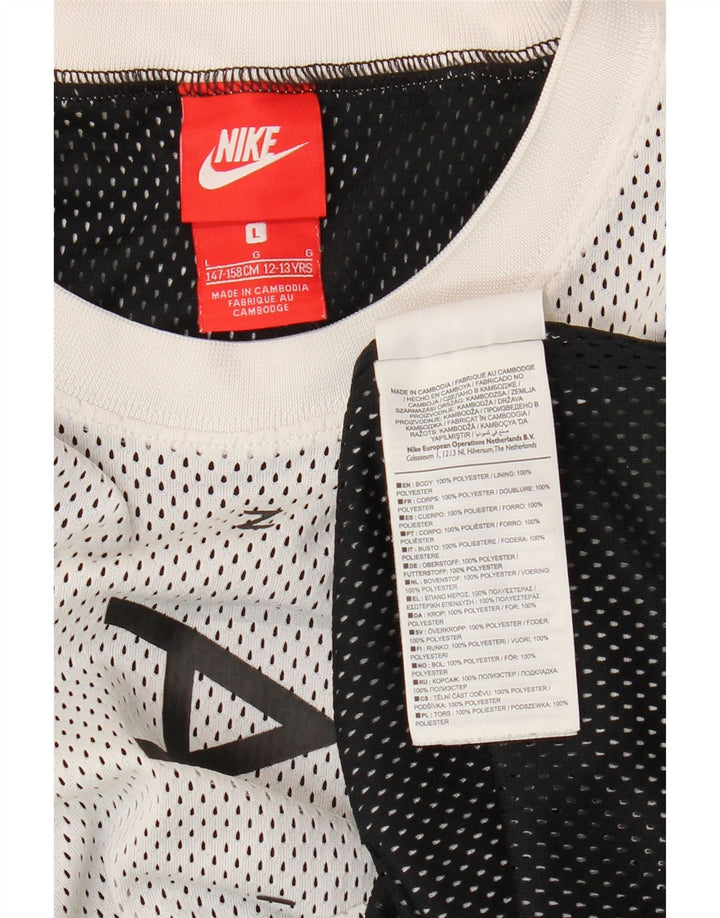 Vesta grafică pentru băieți NIKE Top 12-13 ani, mare, alb, poliester