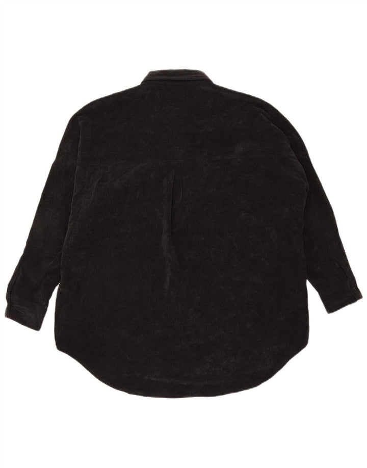 Cămașă supradimensionată din velur pentru femei Zara UK 6 XS Poliester negru