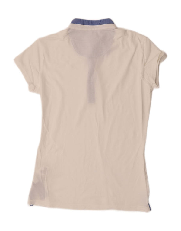 Tricou polo Kappa pentru femei UK 14, mare, alb, bumbac