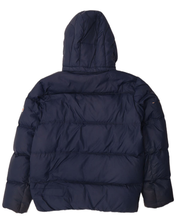 Jachetă căptușită cu glugă pentru bărbați Tommy Hilfiger UK 42 XL poliester bleumarin