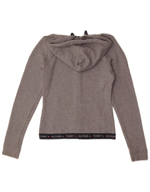 Pulover pentru femei Tommy Hilfiger, cu fermoar, UK 10, gri mic, bloc de culoare