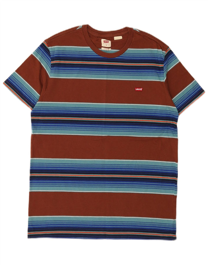 Tricou Levi's Standard Fit pentru bărbați Top cu dungi maro mediu