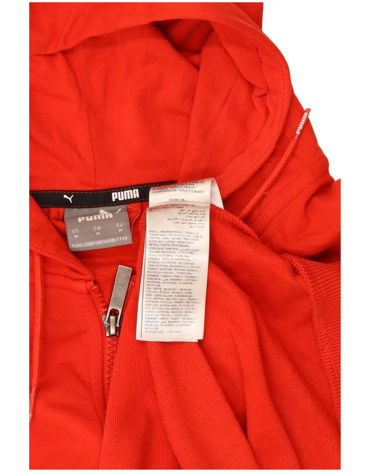 Pulover Puma pentru bărbați, cu fermoar, bumbac roșu mediu