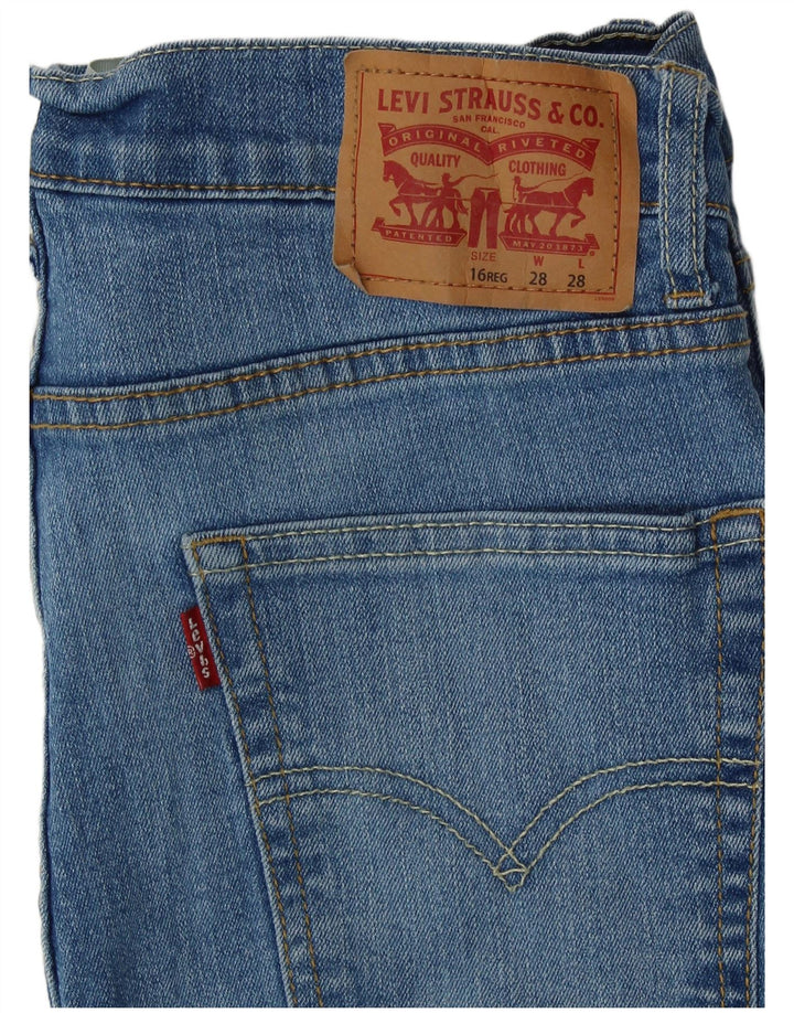 Blugi skinny pentru fete 510 LEVI'S 15-16 ani W28 L28 albastru bumbac