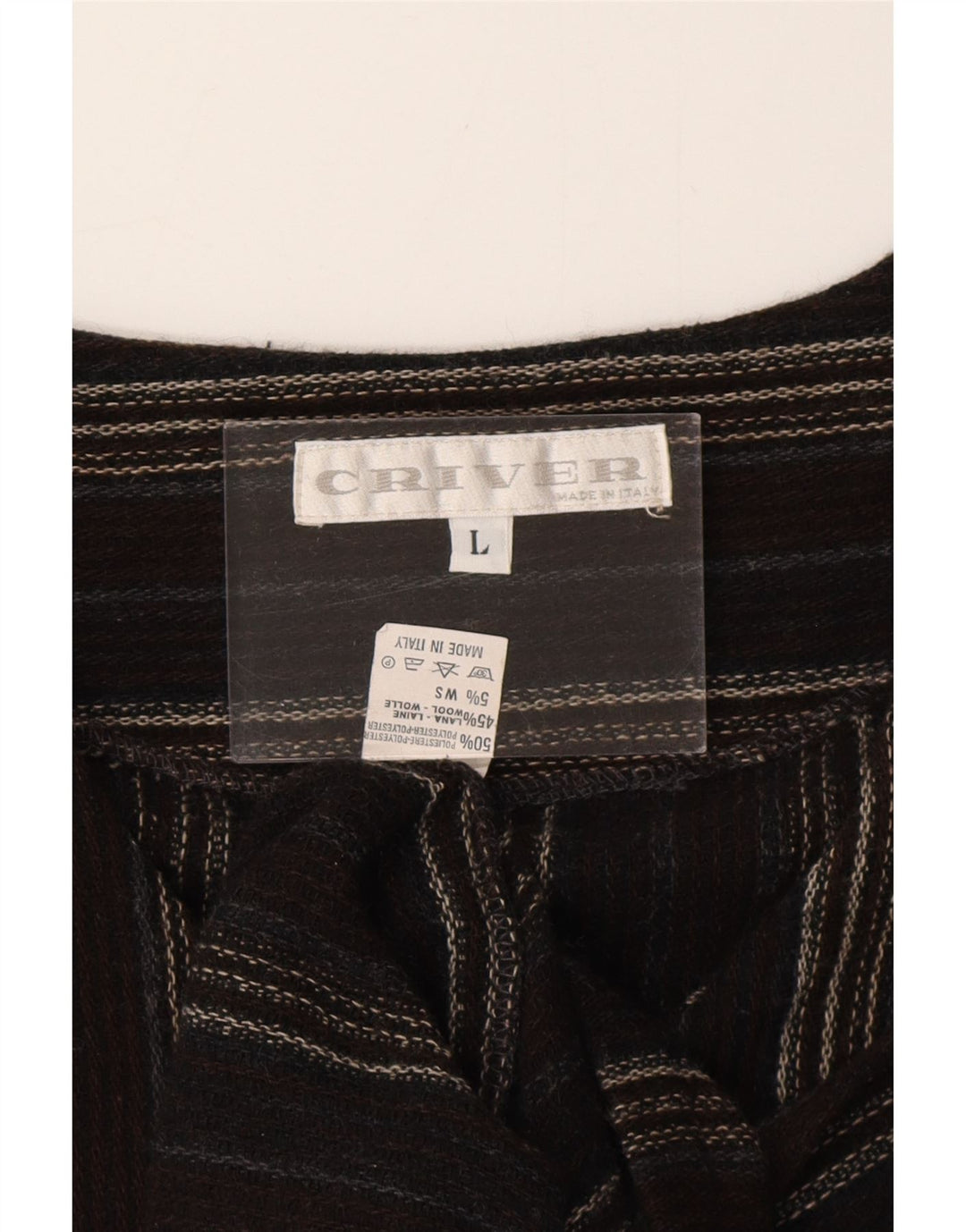 CRIVER Vestă pentru bărbați din poliester cu dungi maro mari