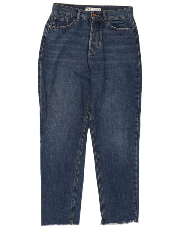 Blugi conici pentru femei cu talie înaltă Zara EU 36 XS L26 L26 Bumbac albastru