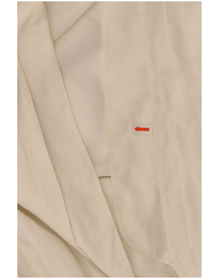 Jachetă Blazer Crop pentru femei Claude Montana UK 12, in alb mediu