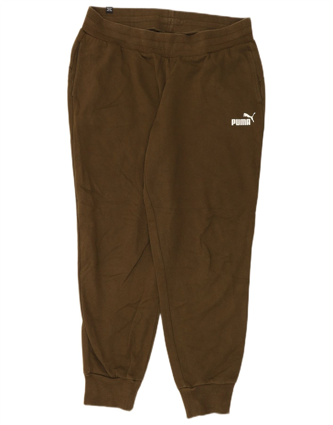 Pantaloni de trening PUMA pentru bărbați Joggeri mari, bumbac, kaki