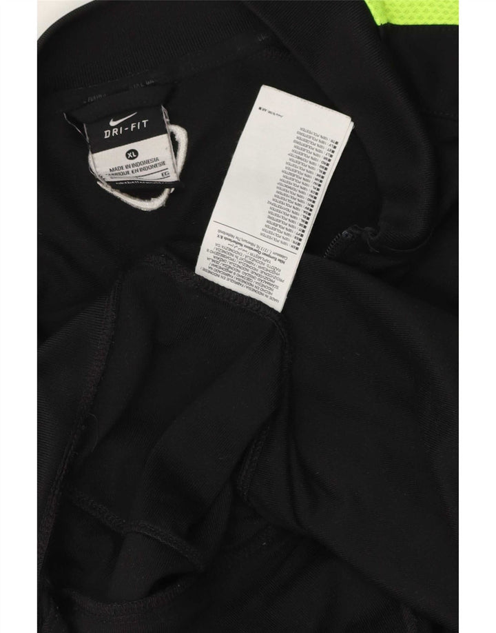 Jachetă de top pentru trening Nike Dri Fit pentru bărbați XL, poliester color bloc negru