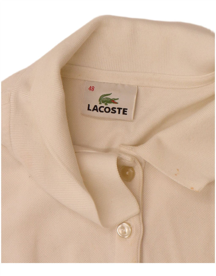 Tricou polo Lacoste pentru femei Mărimea 48 XL Bumbac alb