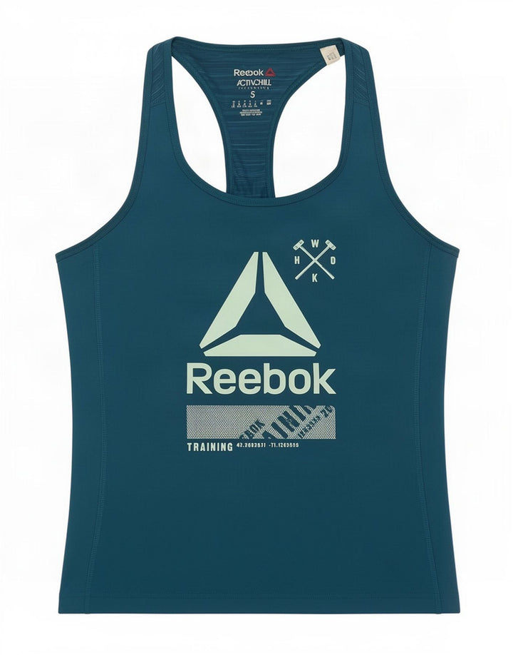 Vestă Reebok pentru femei UK 8/10 Small Blue Flecked Polyester
