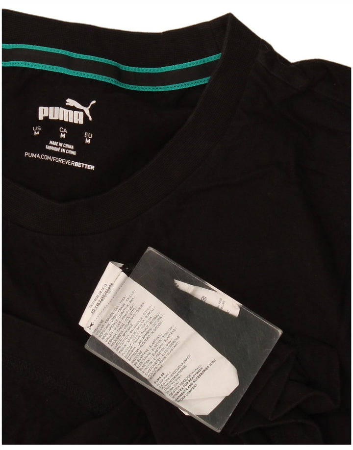 Tricou grafic Puma pentru bărbați Top mediu negru bumbac