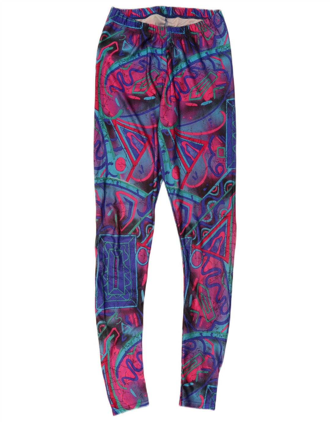 Leggings pentru femei VINTAGE UK 6 XS Multicolor Geometric