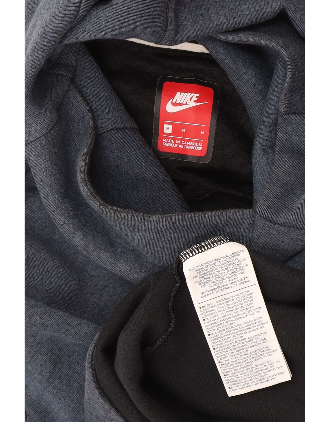 Pulover Nike pentru bărbați, bumbac, albastru bleumarin mediu