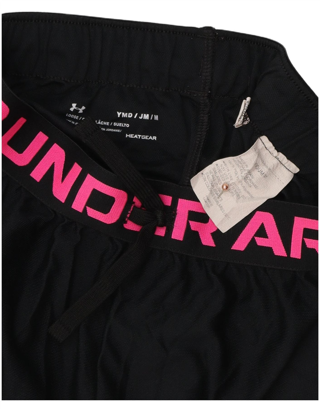 Pantaloni scurți sport grafic pentru fete UNDER ARMOUR Heat Gear 9-10 ani, mediu negru