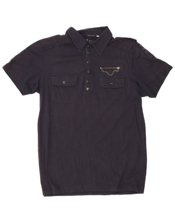 Tricou polo militar Guess pentru bărbați, gri mediu