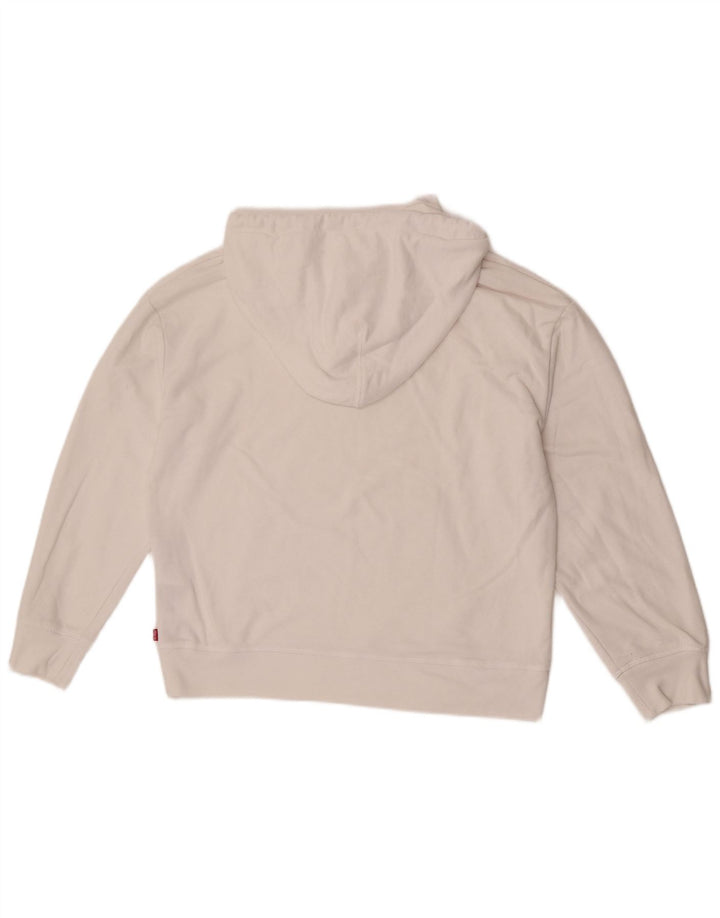 Pulover supradimensionat pentru femei Levi's UK 14 Bumbac alb mediu
