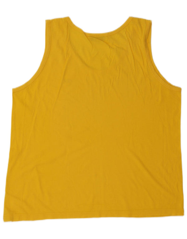 Fila Mens Vest Top Large Yellow Cotton