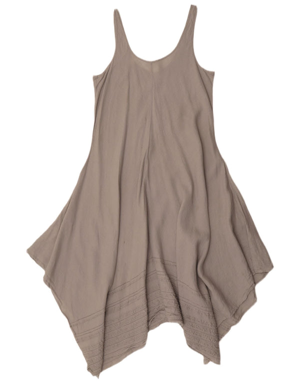Rochie de cort asimetrică pentru femei Eileen Fisher UK 14 In, gri mediu