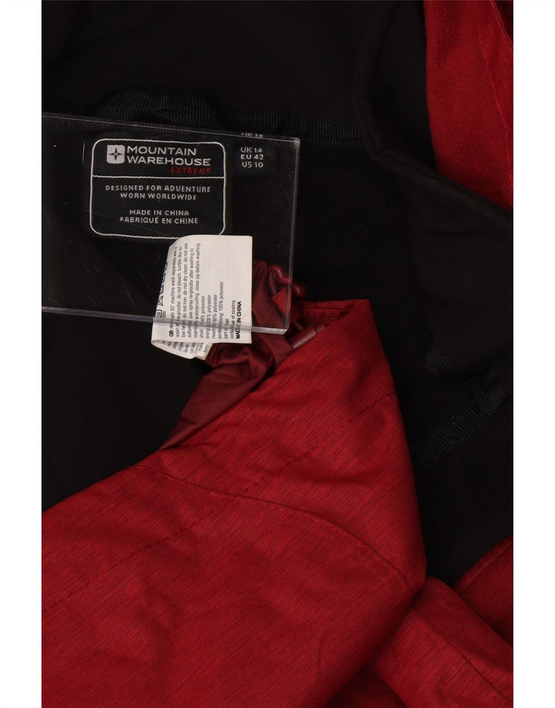 MOUNTAIN WAREHOUSE Jachetă Windbreaker cu glugă pentru femei UK 14 Large Red