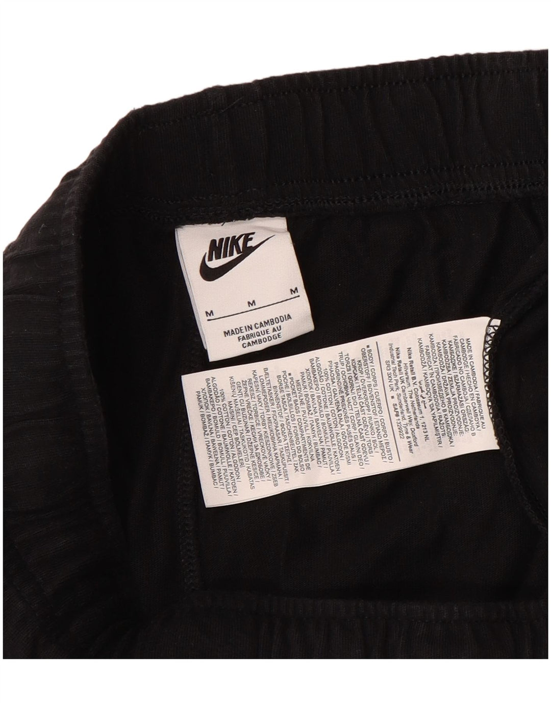Pantaloni de trening pentru bărbați NIKE Pantaloni de jogging, bumbac mediu negru