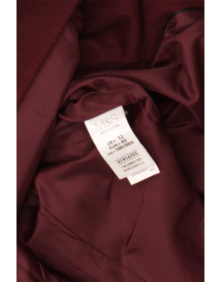 Palton pentru femei Marks & Spencer UK 12 Medium Burgundy Poliester