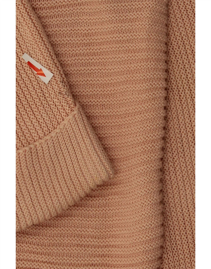 Pulover cu decolteu în V Massimo Dutti pentru femei UK 16, mare, roz