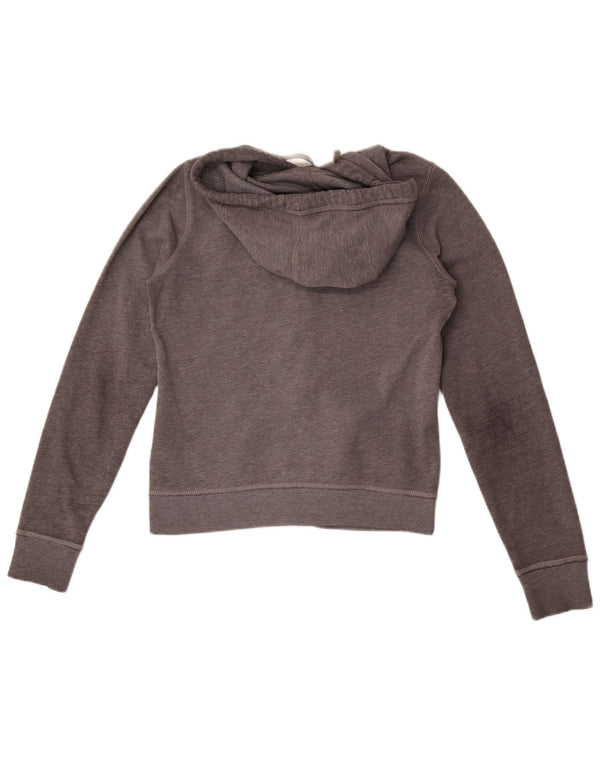 Pulover Hollister Graphic Zip pentru femei UK 14 Medium Grey Flecked