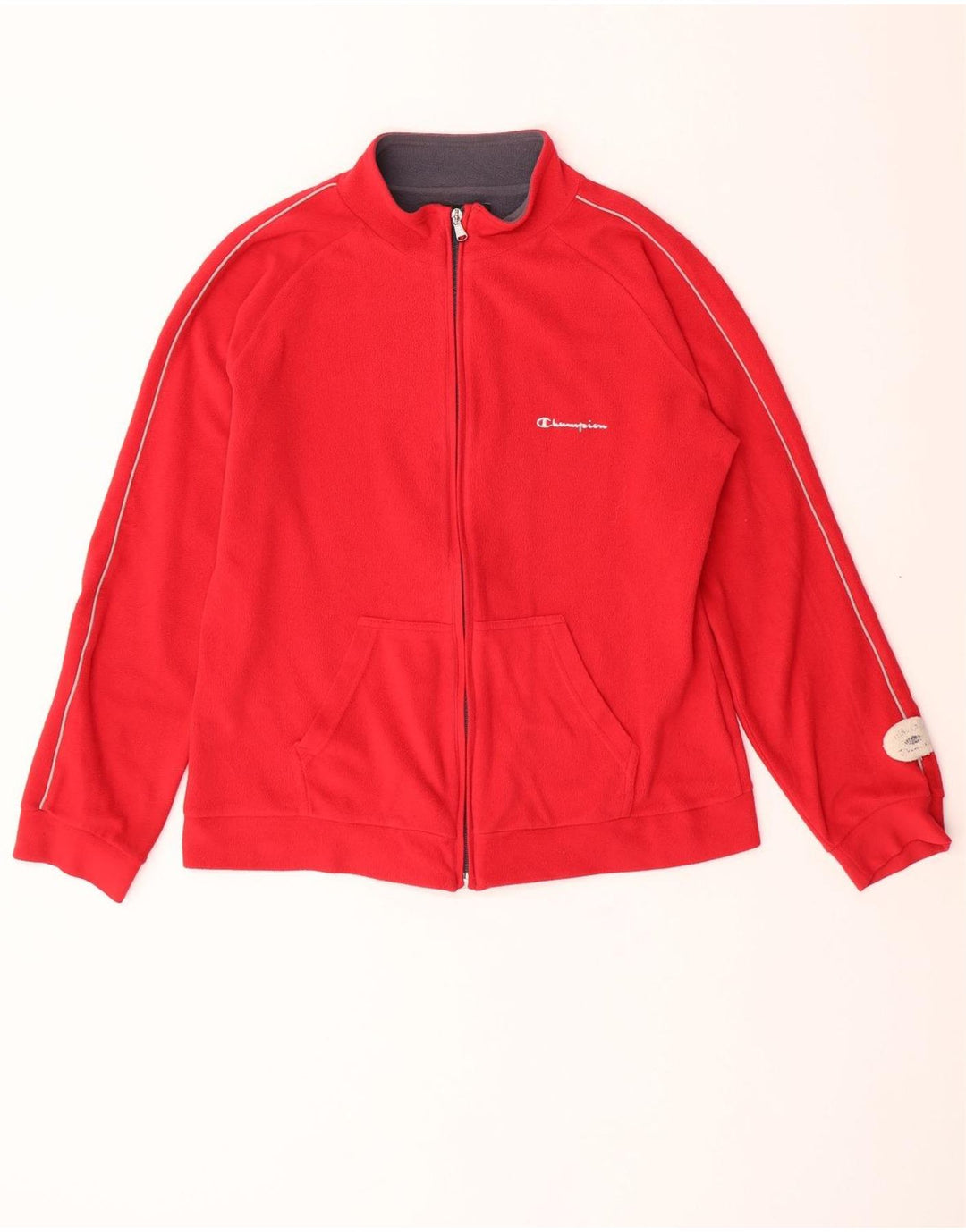 CHAMPION Boys Fleece Jacket 15-16 Years 2XL Red Polyester