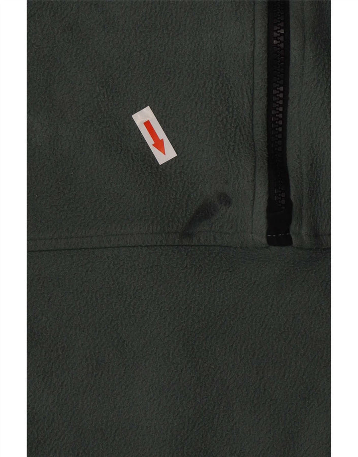 Pulover pentru bărbați The North Face, cu fermoar și gât, din poliester verde mare