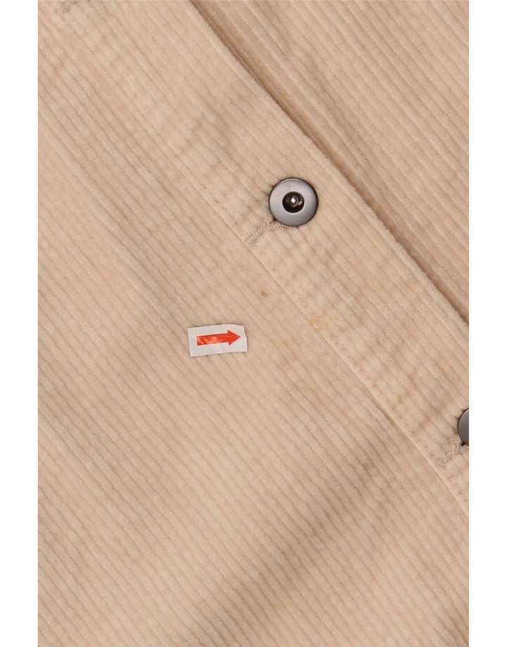 Cămașă oversize din velur pentru femei ZARA UK 14 Bumbac alb mediu mediu