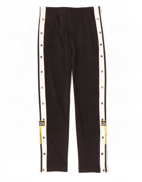 Pantaloni de trening grafic pentru bărbați Adidas, negru mediu, poliester bloc de culoare