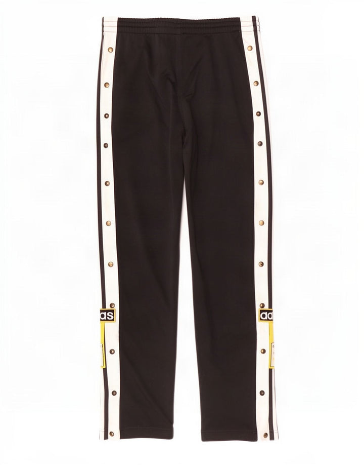 Pantaloni de trening grafic pentru bărbați Adidas, negru mediu, poliester bloc de culoare