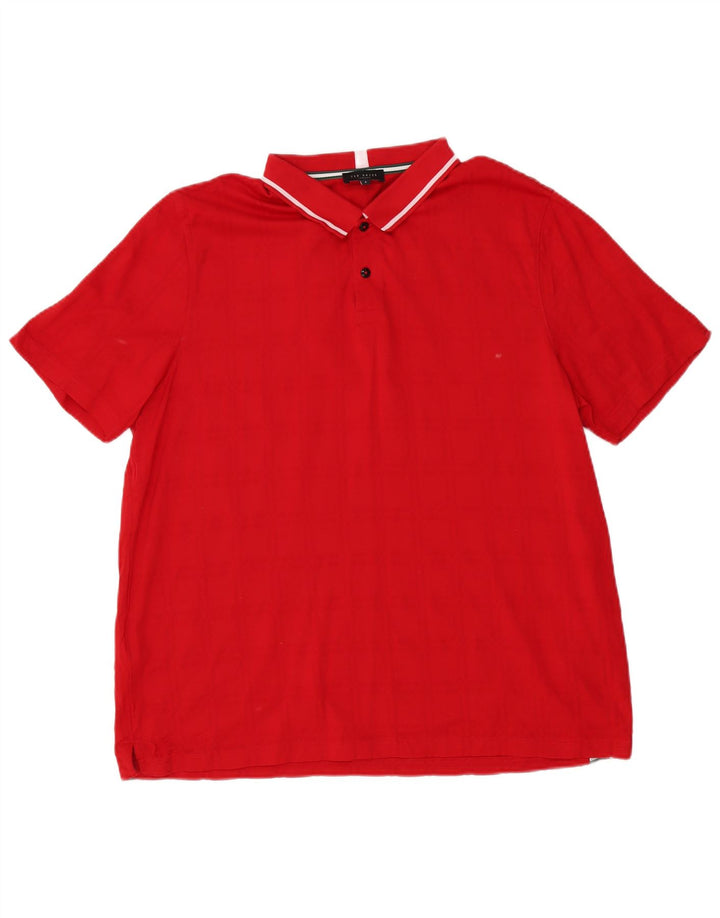 Tricou polo pentru bărbați Ted Baker Mărimea 5 XL Bumbac roșu
